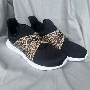 NEW Adidas Puremotion Adapt Women’s Sz 10 Black w/ Leopard Print Sneakers